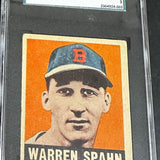 1948 Leaf #32 Warren Spahn rookie SGC 3