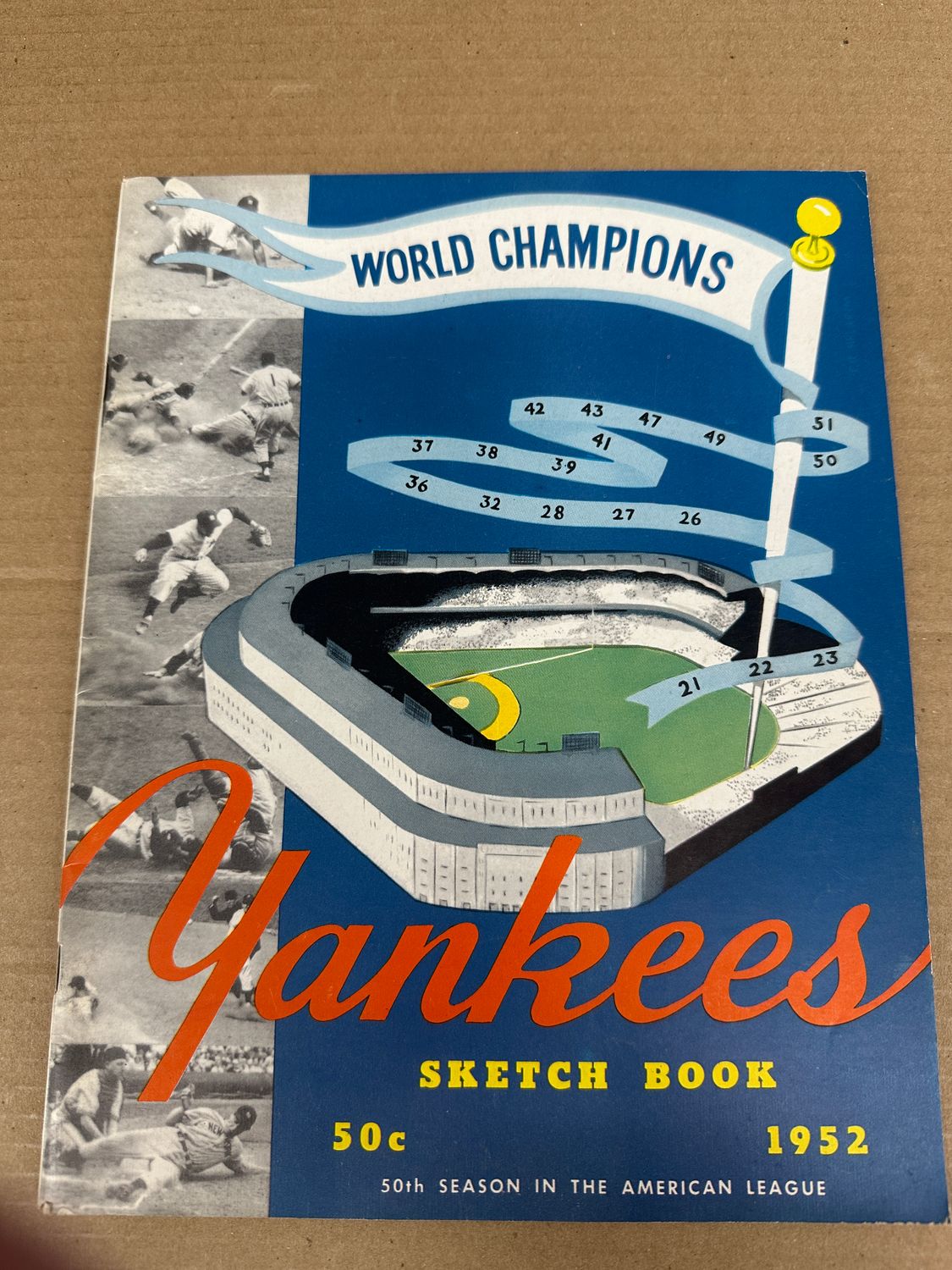 1952 NY Yankees Sketchbook Nr Mint