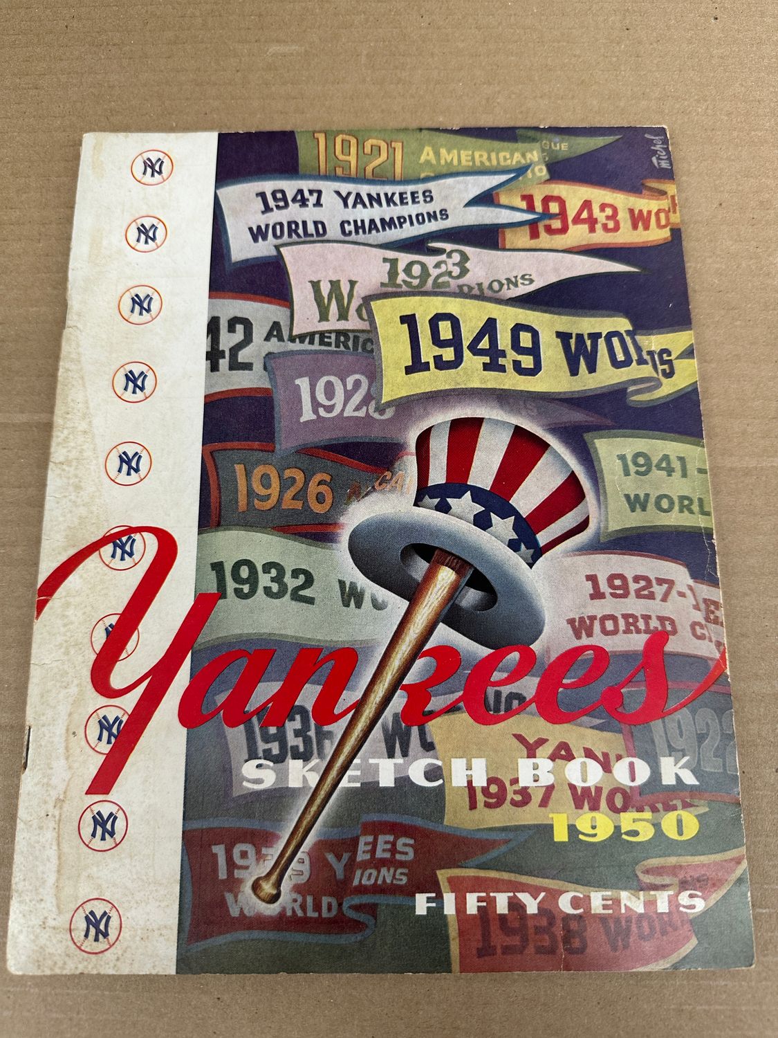 1950 NY Yankees 1st Sketchbook Ex+