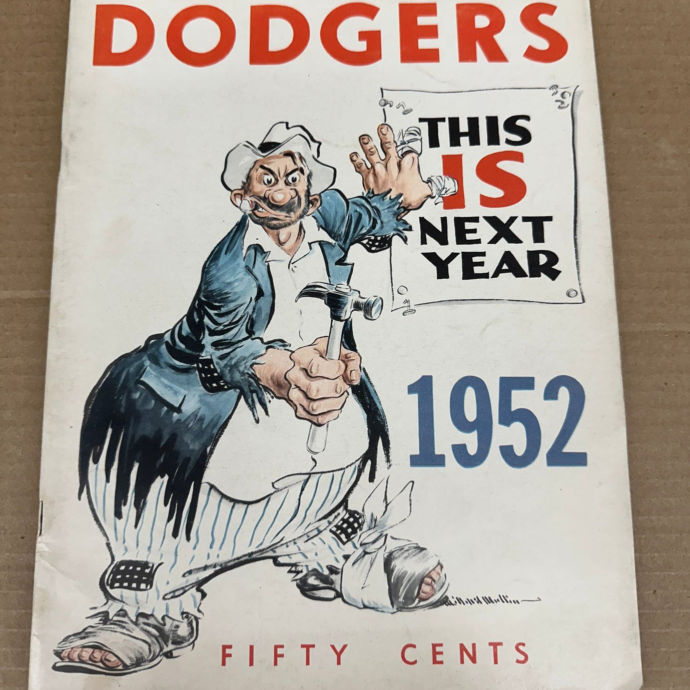 1952 Brooklyn Dodgers Yearbook Nr Mint
