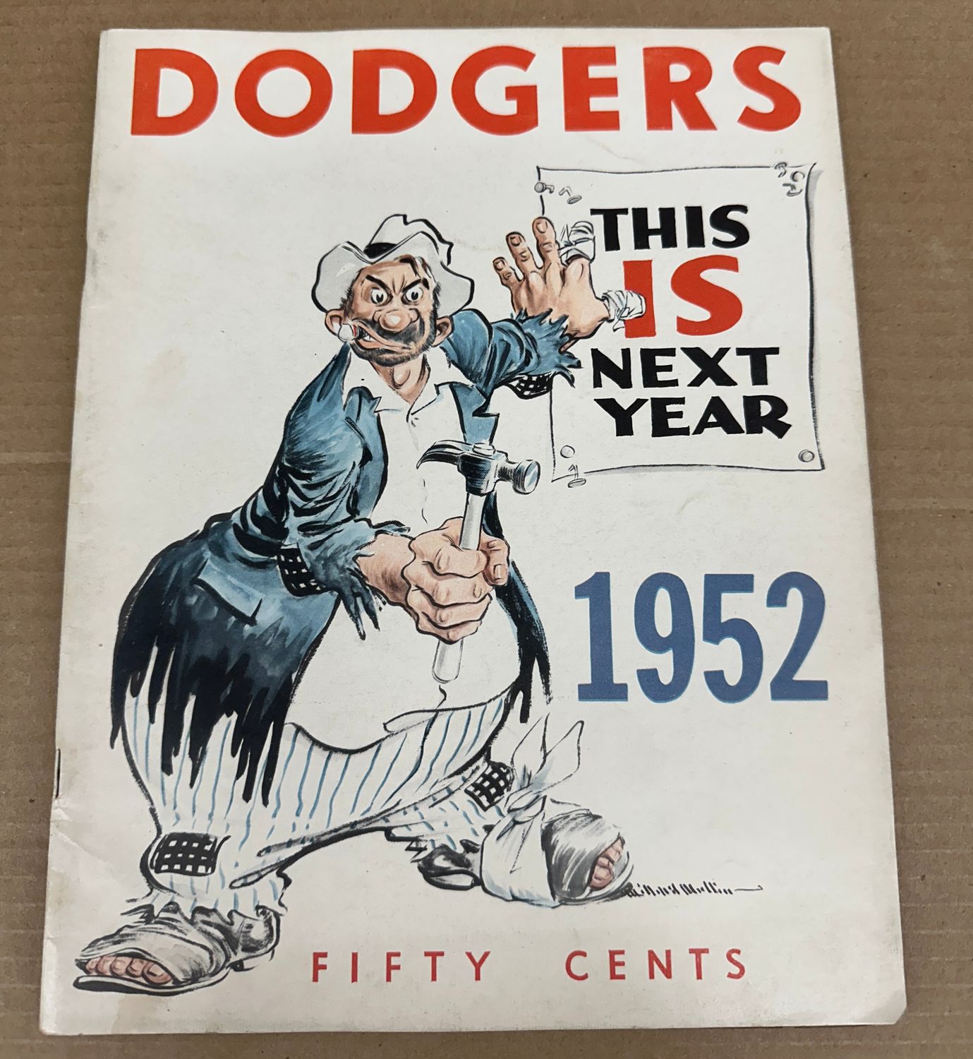 1952 Brooklyn Dodgers Yearbook Nr Mint