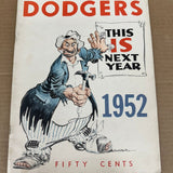 1952 Brooklyn Dodgers Yearbook Nr Mint