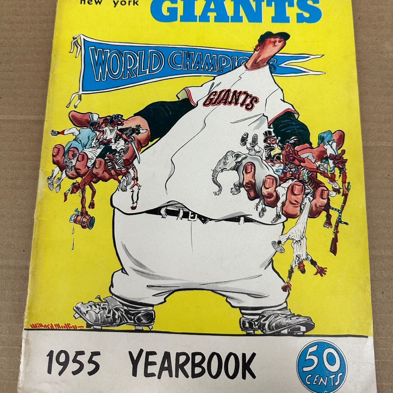 1955 NY Giants Yearbook Ex