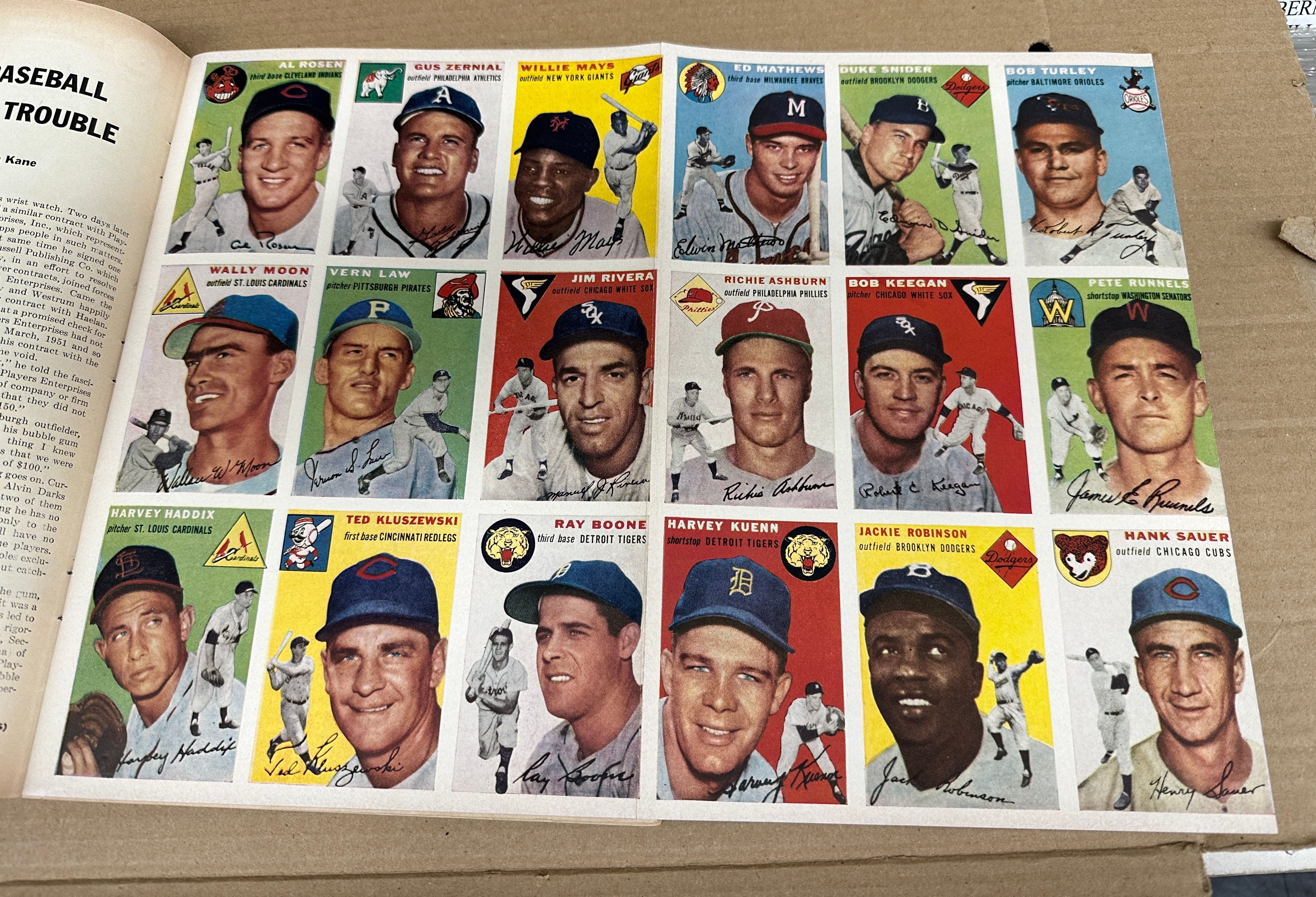 1954 Sports Illustrated 1st Edition with Baseball card inserts Ex