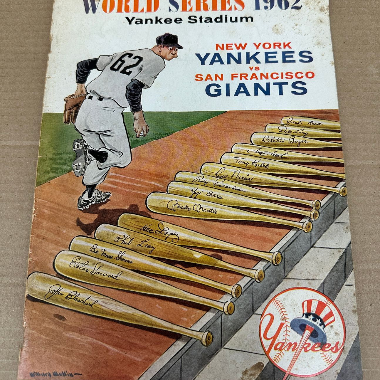 1962 World Series Program Yankees vs. Giants VG