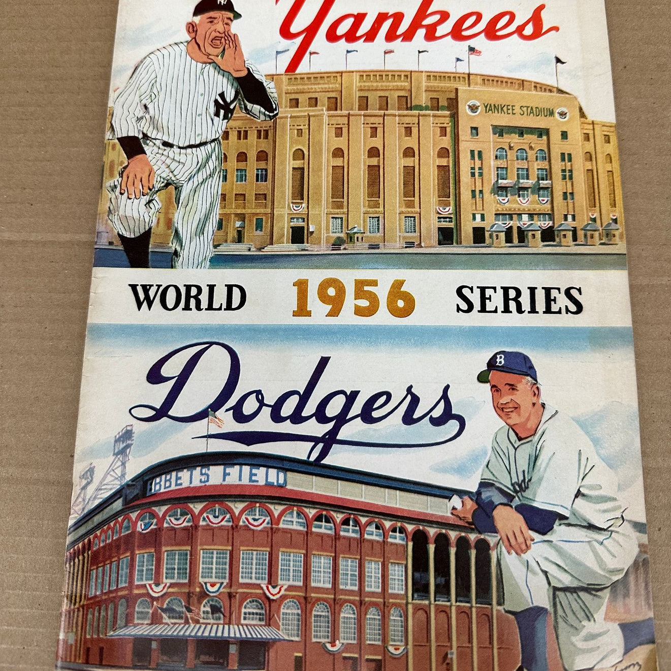 1956 World Series Program Yankees vs. Dodgers Nr Mint