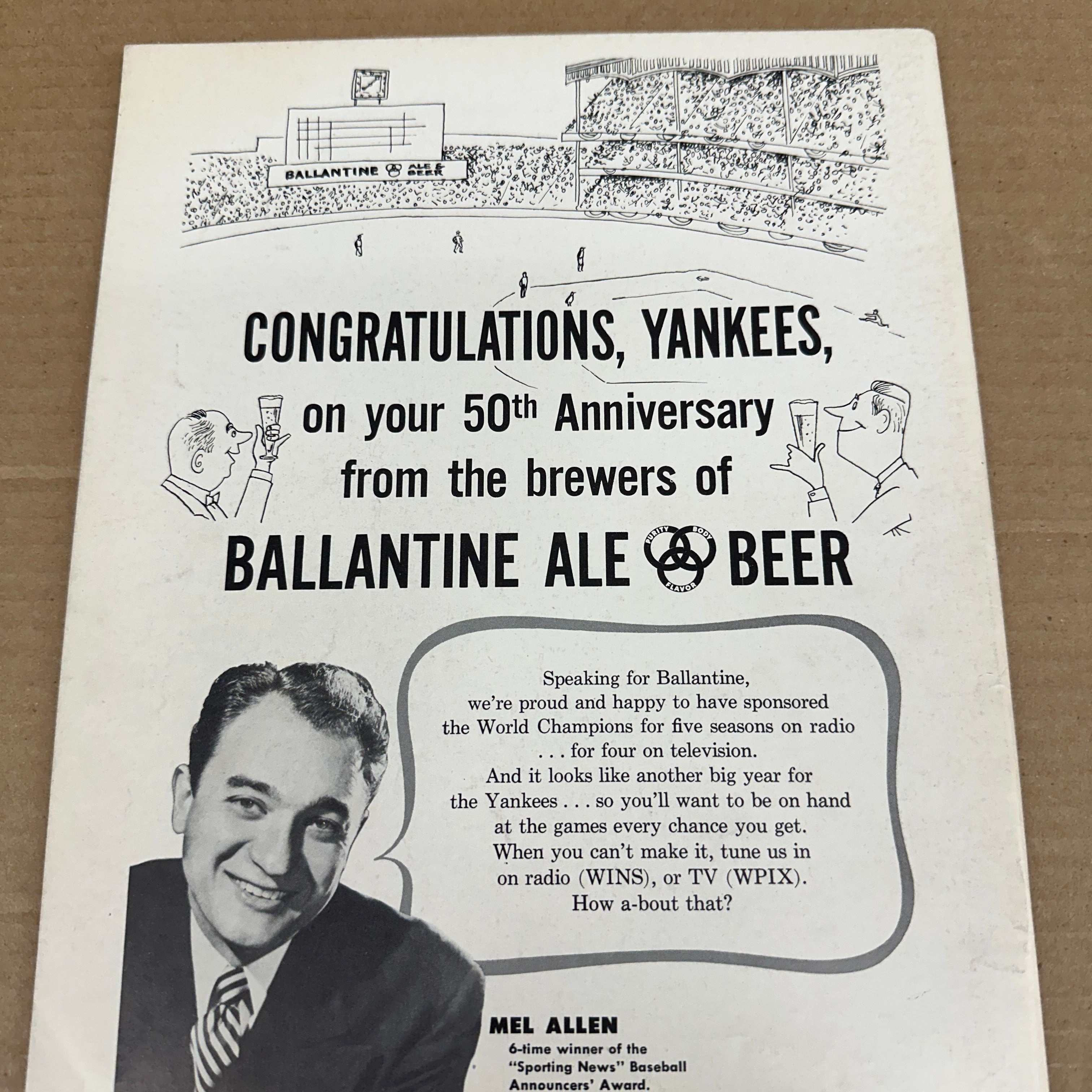 1952 NY Yankees Sketchbook Nr Mint