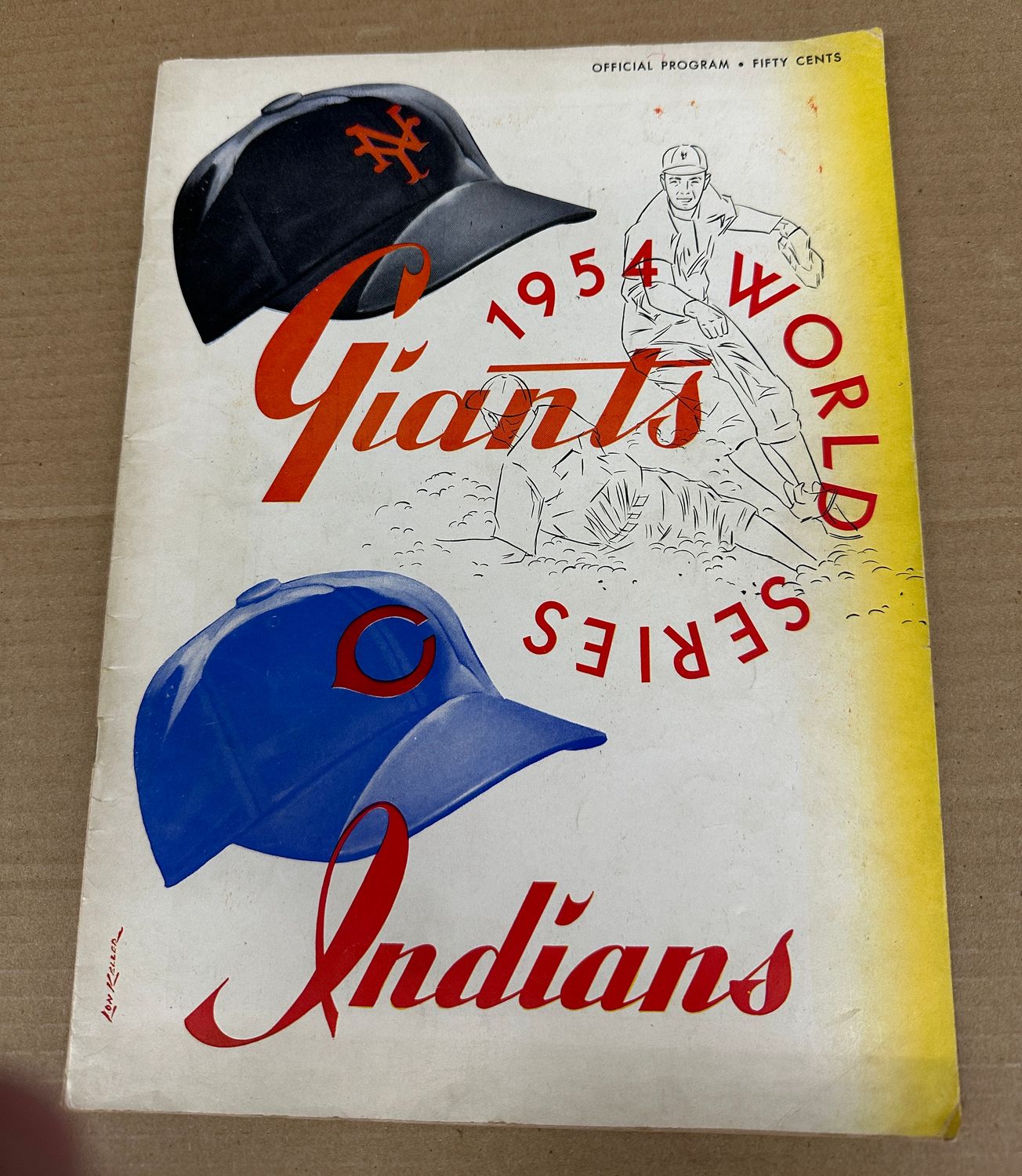 1954 World Series Program Giants vs. Indians  Ex/Mint