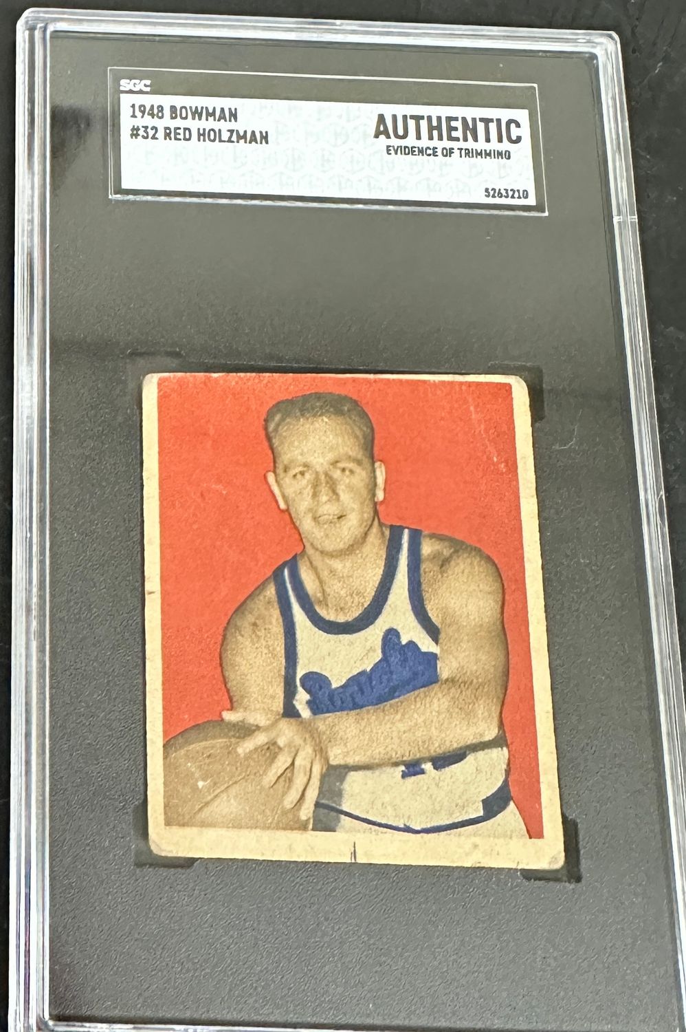 1948 Bowman #32 Red Holzman rookie SGC Authentic