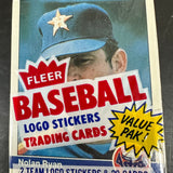1984 Fleer Sealed Cello Pack w/ Nolan Ryan on Top