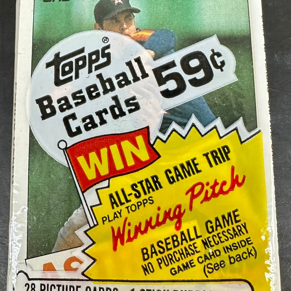 1985 Topps Sealed Cello Pack w/ Nolan Ryan on Top