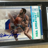 2009/10 National Treasures #8 Walt Frazier NBA Greatest Auto Prime Materials #'d4/5 SGC 10/8.5