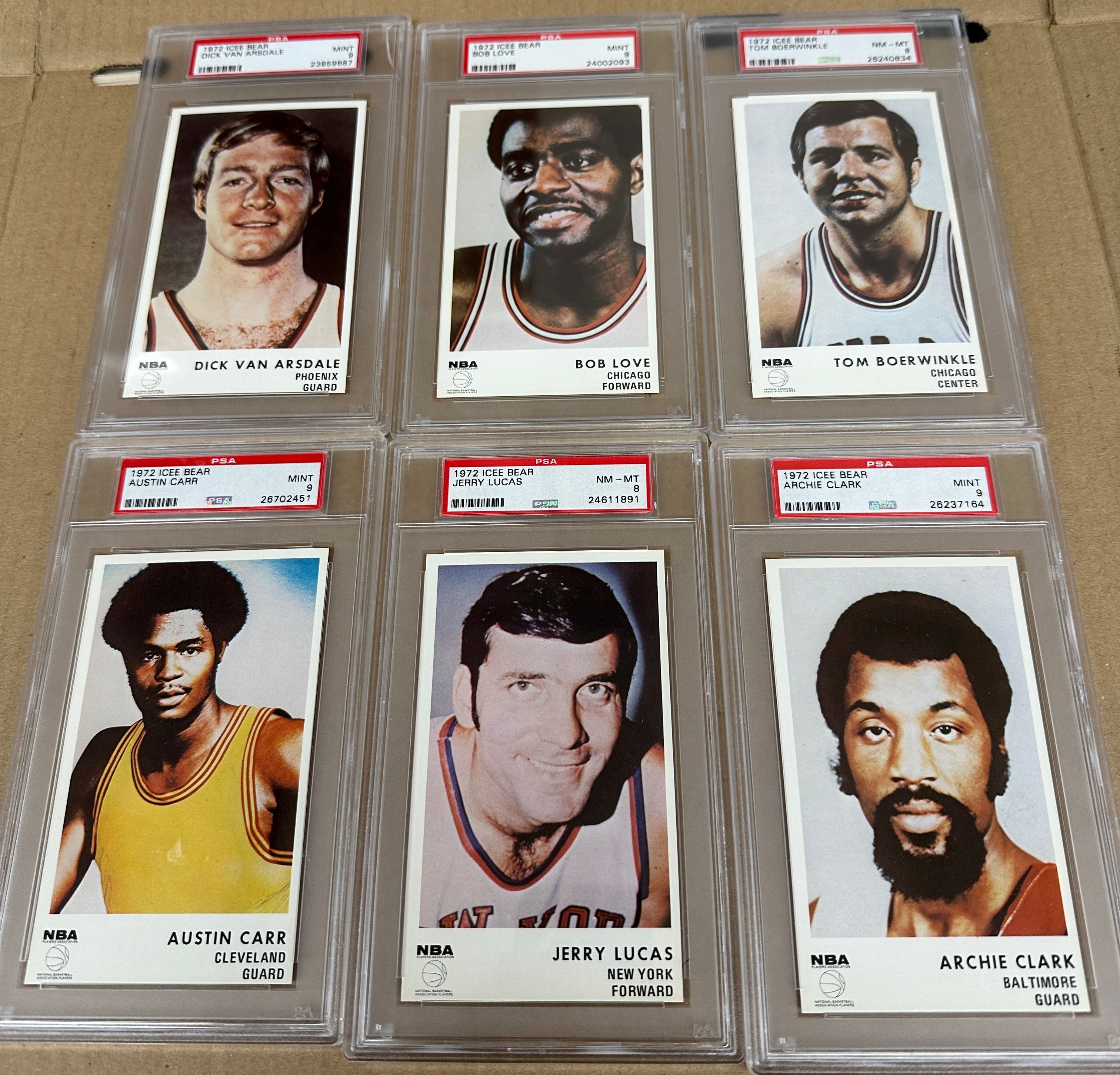 1972 Icee Bear Complete Basketball Set 20 ct. All PSA 8s & 9s