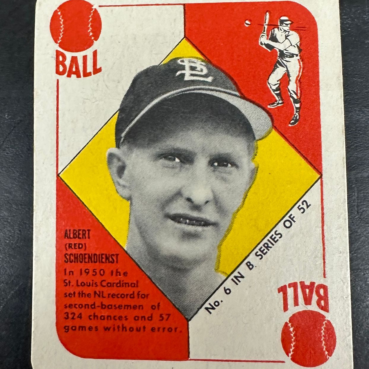 1951 Topps Blue Back Set Break #6 Rred Schoendienst Ex/Mint