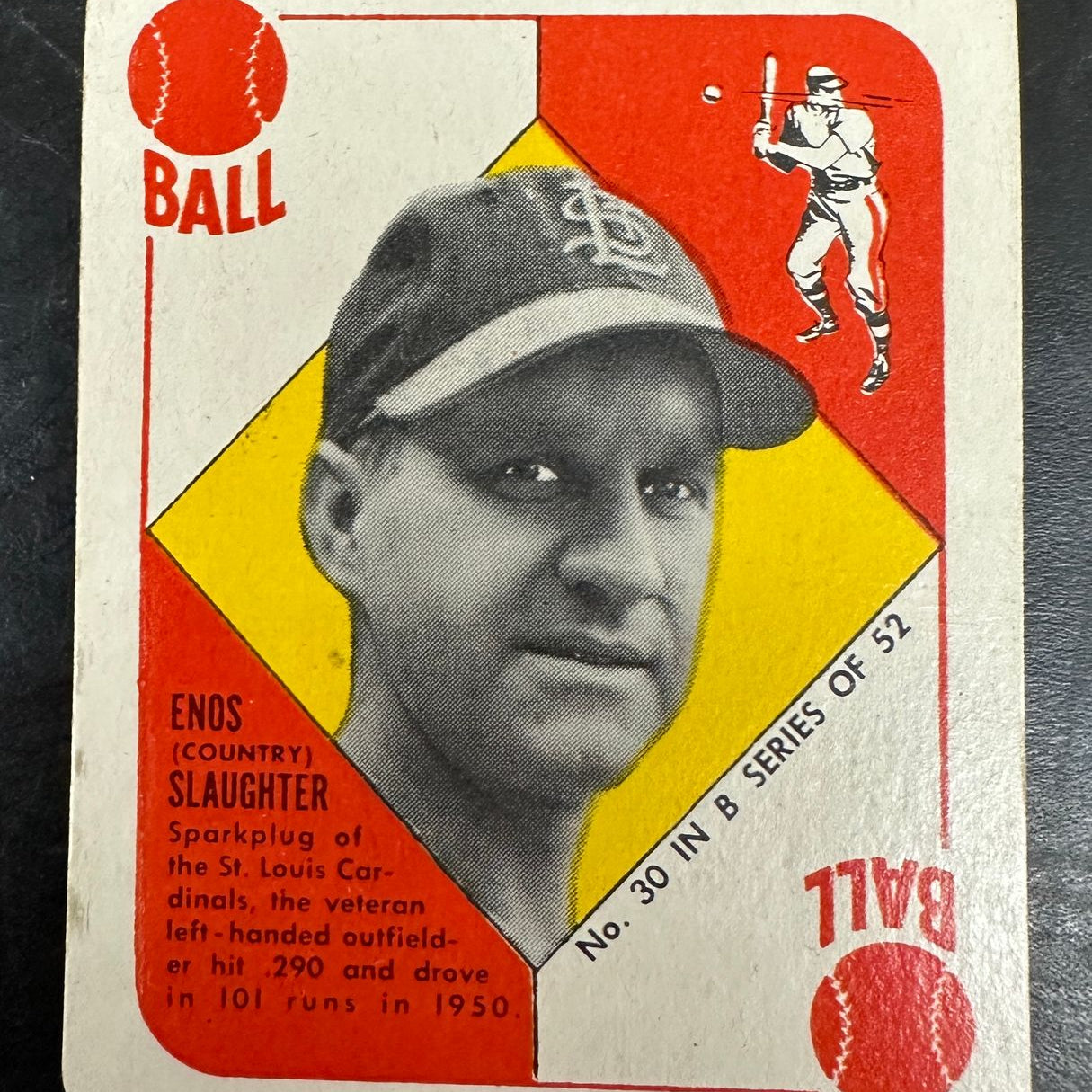 1951 Topps Blue Back Set Break #30 Enos Slaughter Ex/Mint