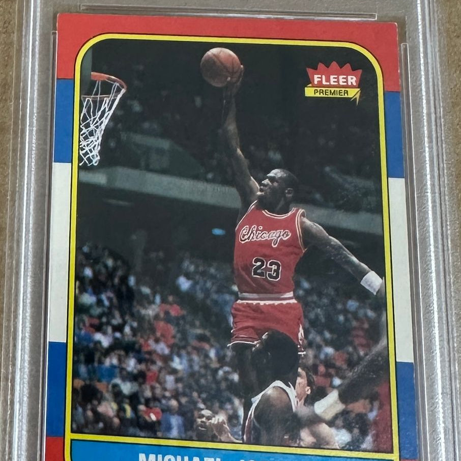 1986 Fleer #57 Michael Jordan rookie PSA 5.5 Much Nicer!