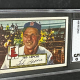 1952 Topps #335 Ted Lepcio SGC 5