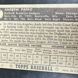 1952 Topps #1 Andy Pafko Ex
