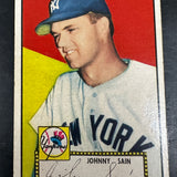 1952 Topps #49 Johnny Sain VG/EX