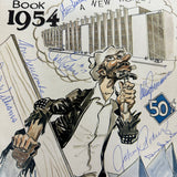 1954 Brooklyn Dodgers Yearbook Ex/Mint 10 Autographs