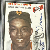 1954 Topps #3 Monte Irvin signed card GAI 3