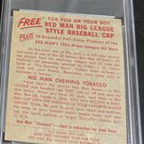 1955 Red Man Tobacco #5 Johnny Logan PSA 7