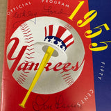 1955 World Series Program Yankees vs. Dodgers Nr Mint 2 Auto's