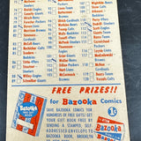 1956 Topps Checklist Lightly Marked Clean