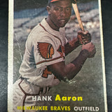 1957 Topps #20 Hank Aaron Poor