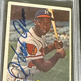 1957 Topps 20 Hank Aaron signed card PSA 10