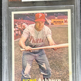 1957 Topps #70 Richie Ashburn Beckett 7