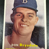 1957 Topps #18 Don Drysdale rookie VG