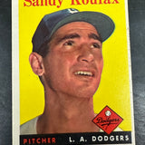 1958 Topps #187 Sandy Koufax Ex