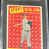 1958 Topps #487 Mickey Mantle All Star SGC 3.5