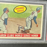 1959 Topps #467 Aaron Clubs Series HR PSA 7  Ultra Sharp!