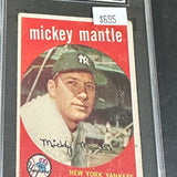 1959 Topps #10 Mickey Mantle SGC 2.5