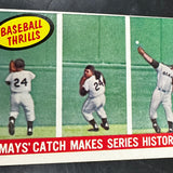 1959 Topps #464 Willie Mays Thrills Catch Makes Series History Ex.