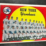 1959 Topps #510 Yankees Team Card Ex+
