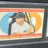 1960 Topps #563 Mickey Mantle All Star SGC 4