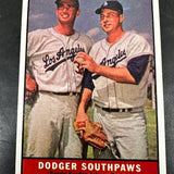 1961 Topps #207 Dodger Southpaws Koufax Ex/Mint