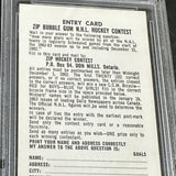 1962 Parkhurst Hockey Tally Contest Game Card Unmarked PSA 4