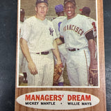 1962 Topps #18 Managers Dream Mantle Mays VG