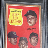 1962 Topps #53 Home Run Leaders Mantle Maris Beckett graded 5.5