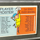 1963 Fleer Checklist Unmarked SGC 6