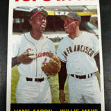 1964 Topps #423 Top In NL Mays Aaron Ex+