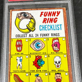 1966 Topps Funny Ring Checklist Unmarked PSA 3