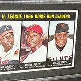 1967 Topps #244 NL Home Run Leaders SGC 6