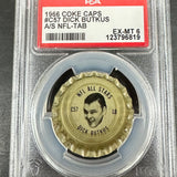 1966 Coke Caps #C57 Dick Butkis NFL Tab PSA 6