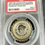 1967-68 Coke Caps #E18 Roberto Clemente PSA 3