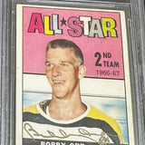 1967 Topps #128 Bobby Orr All Star Autographed Beckett Graded
